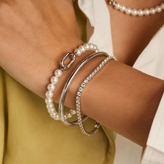 Pearl Bracelet with chain