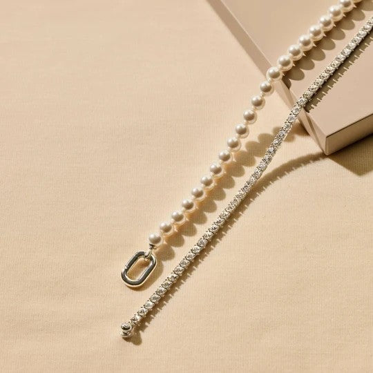 Pearl Bracelet with chain