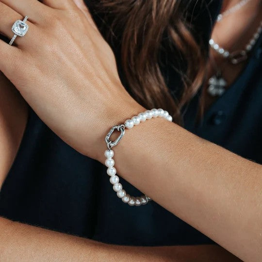 Pearl Bracelet with chain