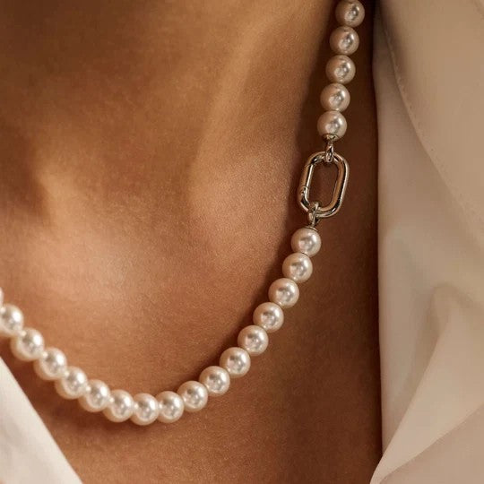 Pearl Necklace with chain