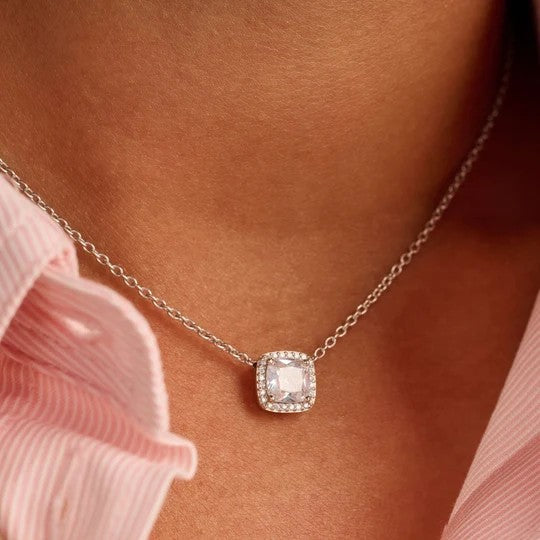 Classic Square Zirconia Necklace