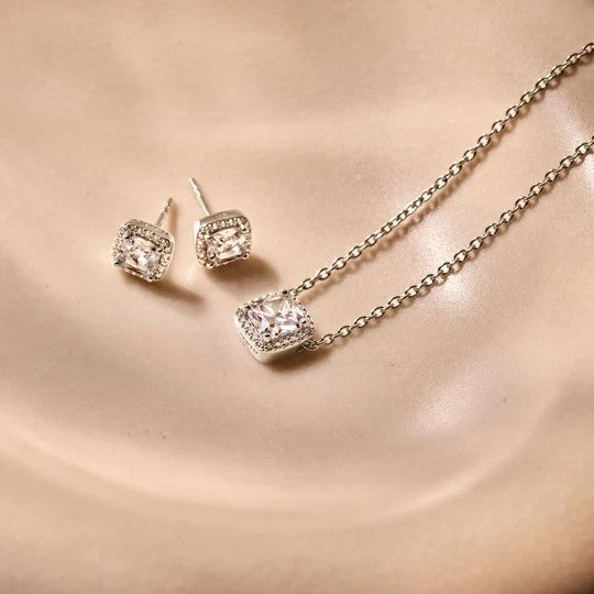 Classic Square Zirconia Necklace