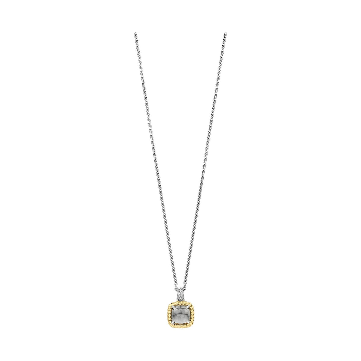 Grey Zirconia Cushion Necklace