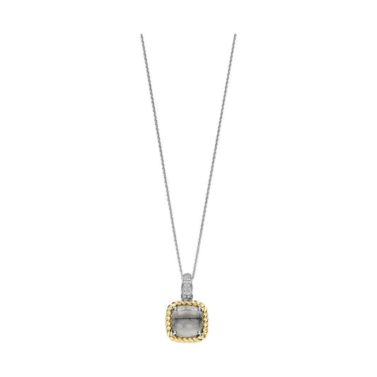 Grey Zirconia Cushion Necklace with pendant
