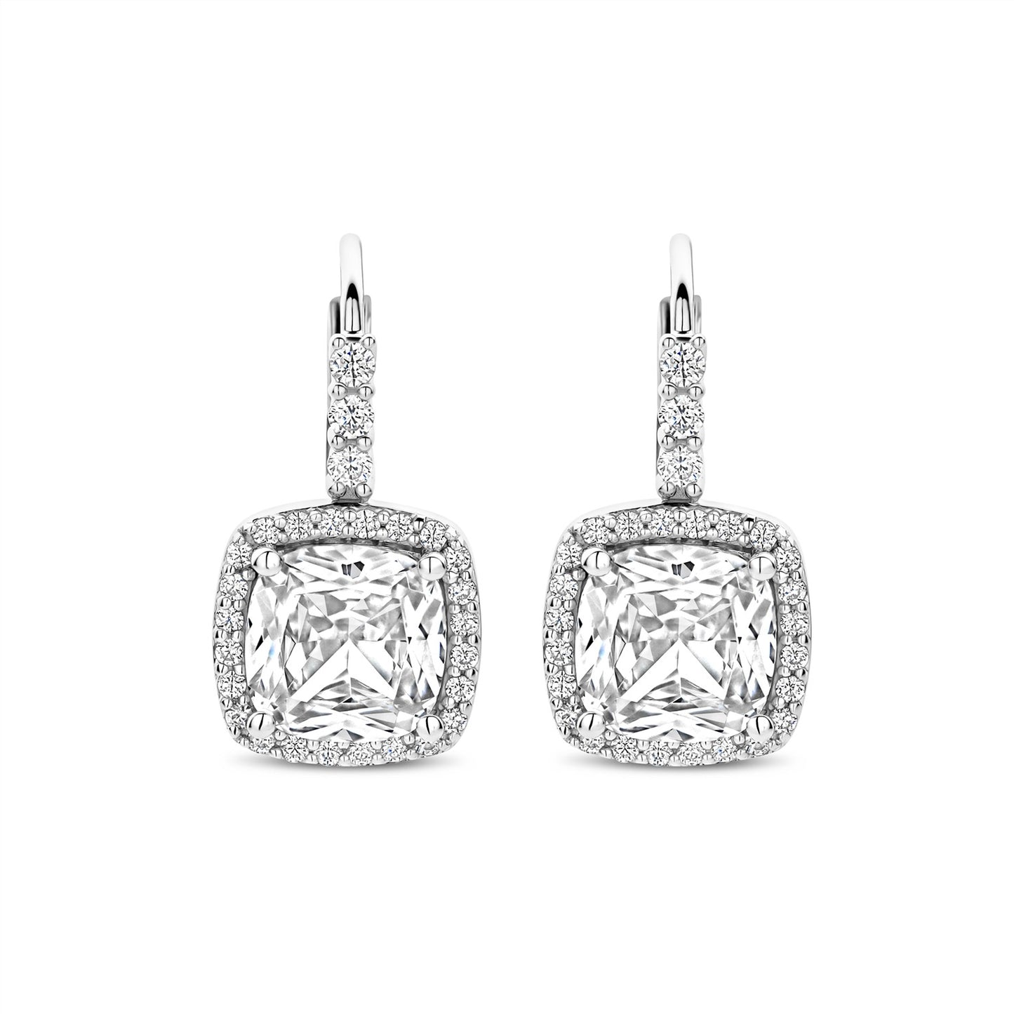 Classic Square Zirconia Hoops