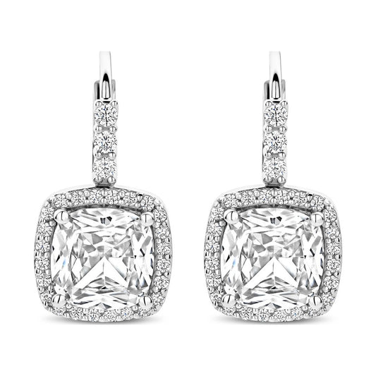 Classic Square Zirconia Hoops