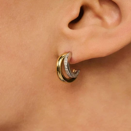 Zirconia Double Earrings