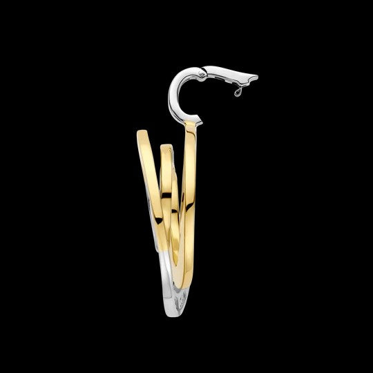 Sculptural Twisted Zirconia Necklace with pendant