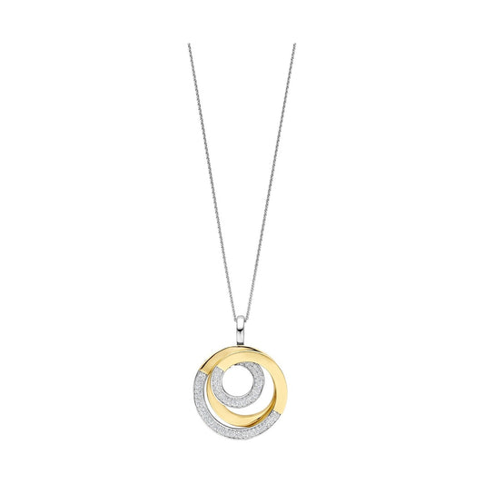Sculptural Twisted Zirconia Necklace with pendant