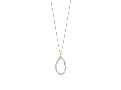 Classic Soft Oval Zirconia Necklace with pendant