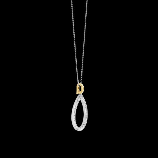 Classic Soft Oval Zirconia Necklace with pendant