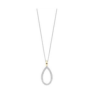 Classic Soft Oval Zirconia Necklace with pendant