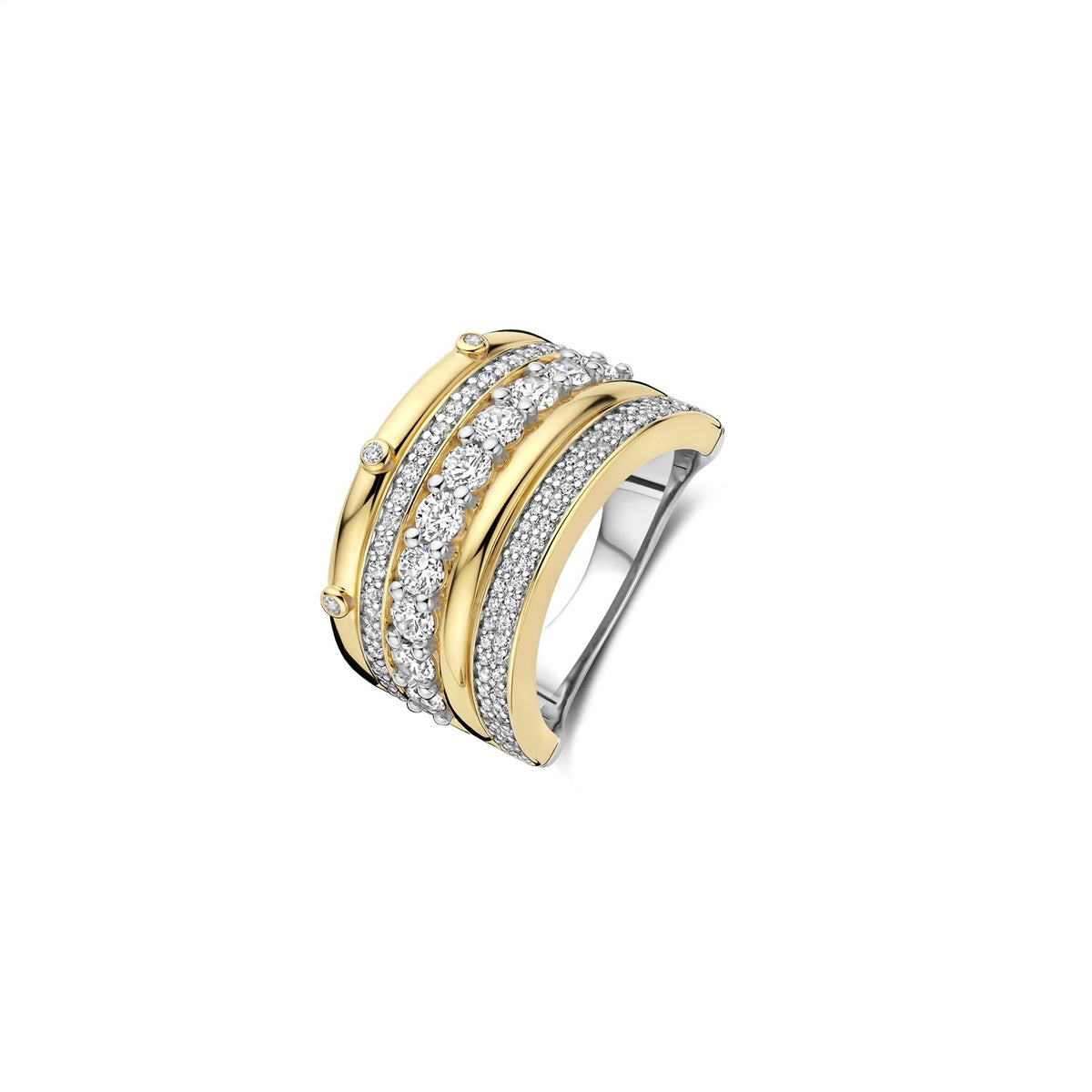 Classic Layered Zirconia Ring - L model, size 58.
