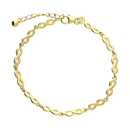 Sterling Silver Gold Plated Infinity Bracelet