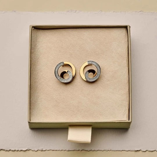 Sculptural Twisted Zirconia Earrings