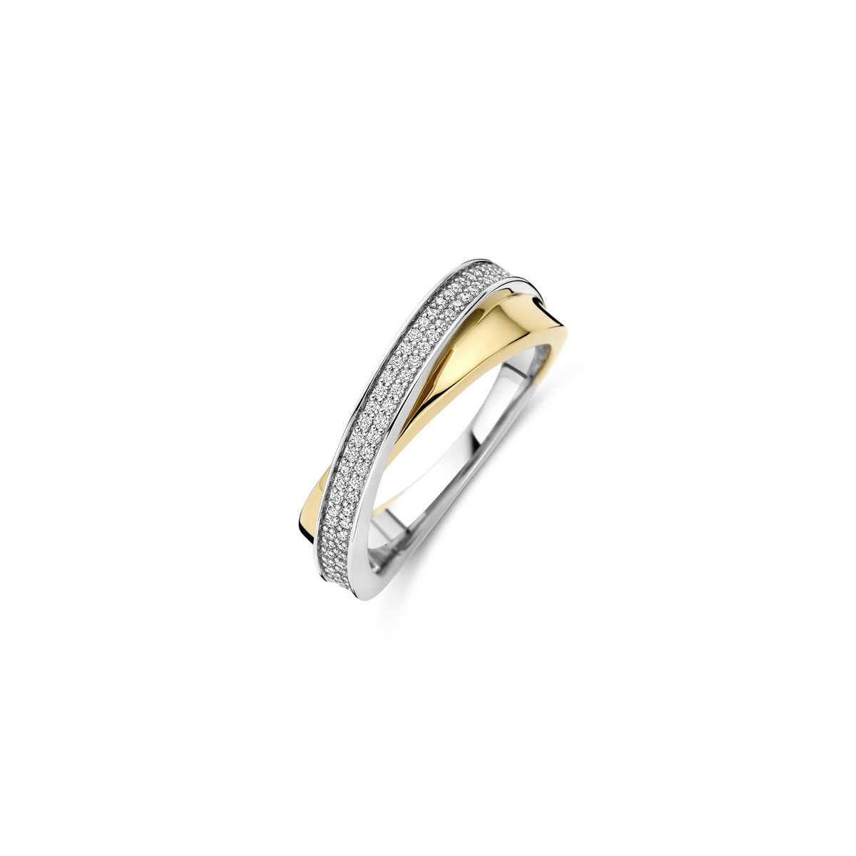 Zirconia Crossover Ring, size 58.