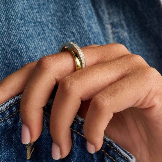 Zirconia Crossover Ring, size 58.