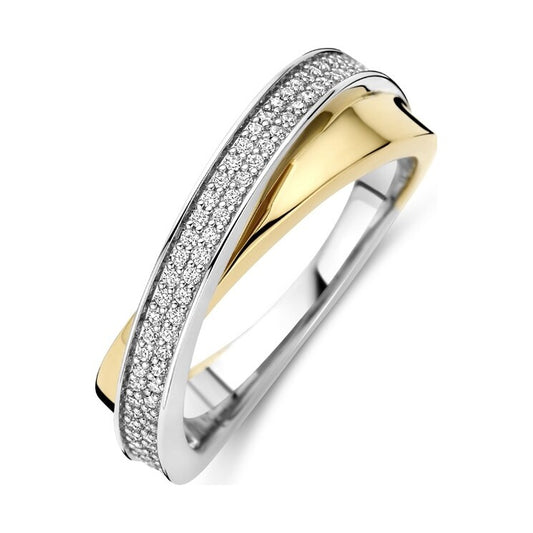 Zirconia Crossover Ring, size 58.