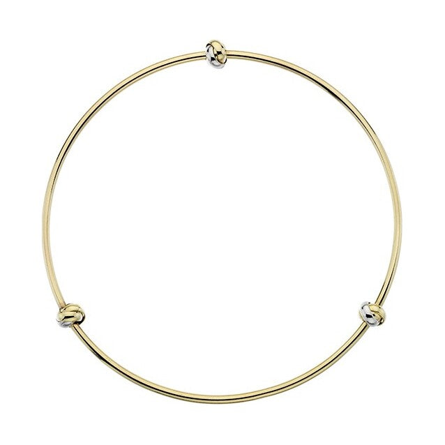 9ct Yellow & White Curteis Collection 03 Love Knot Bangle