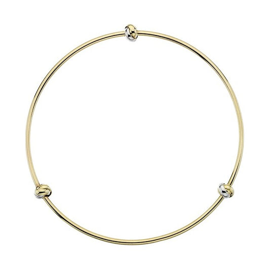 9ct Yellow & White Curteis Collection 03 Love Knot Bangle