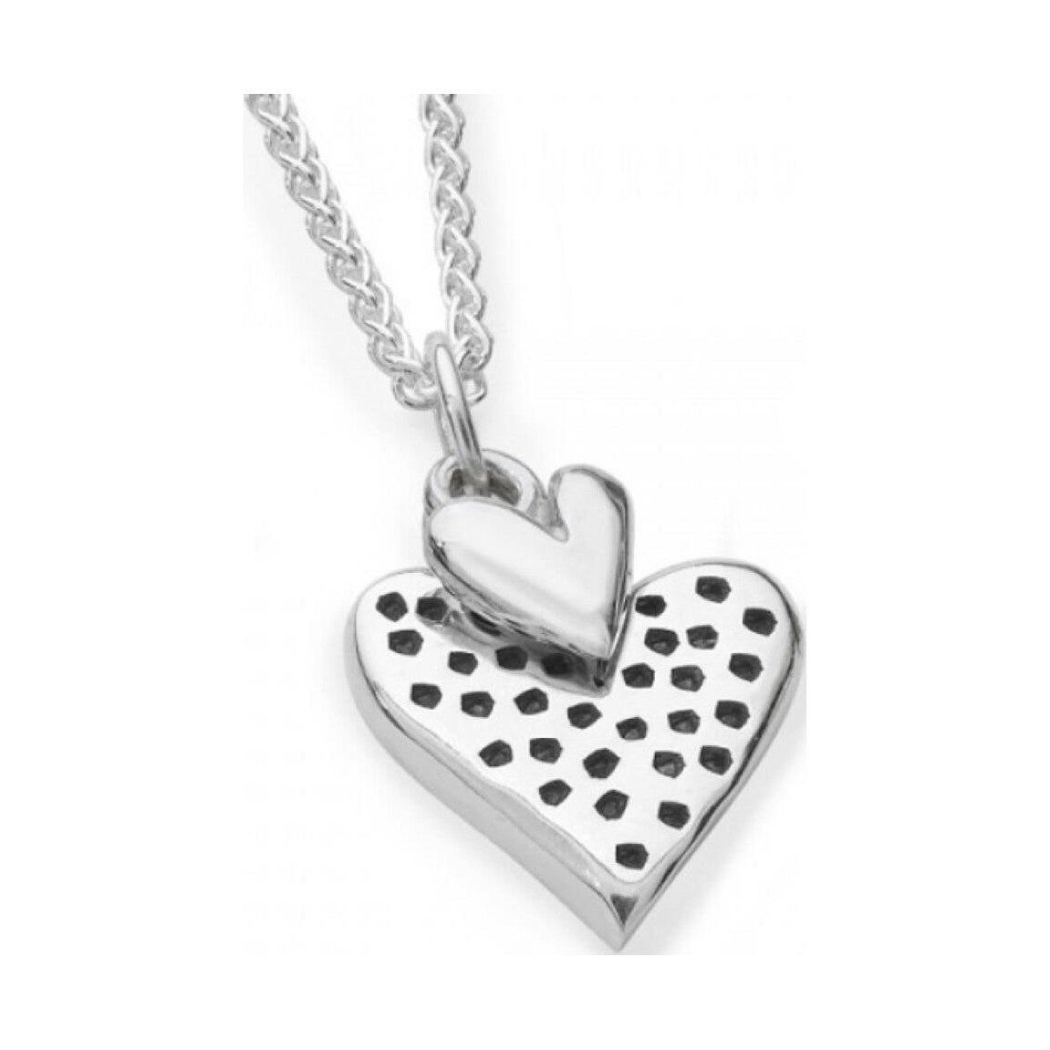 Dotty hearts silver necklace