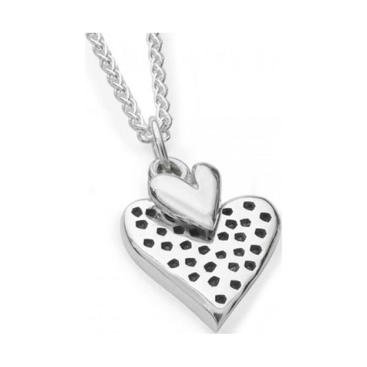 Dotty hearts silver necklace