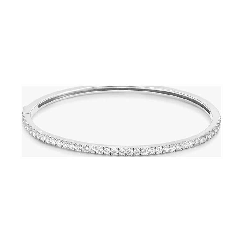 Silver Pavé Tennis Bangle