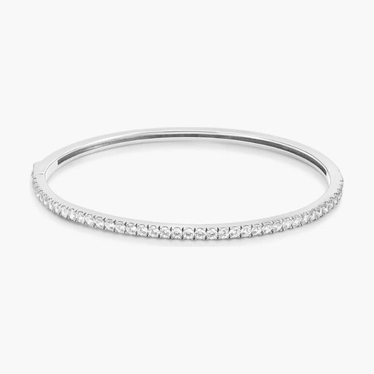 Silver Pavé Tennis Bangle