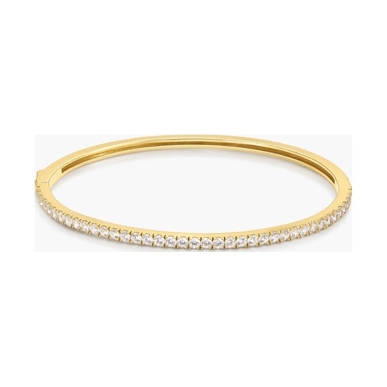 Gold Pavé Tennis Bangle