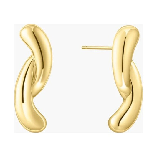 Gold Twist Stud Earrings