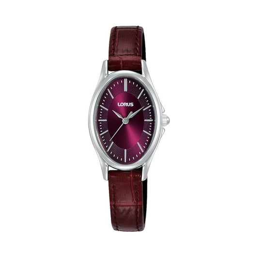 Lorus Red Leather Strap Watch