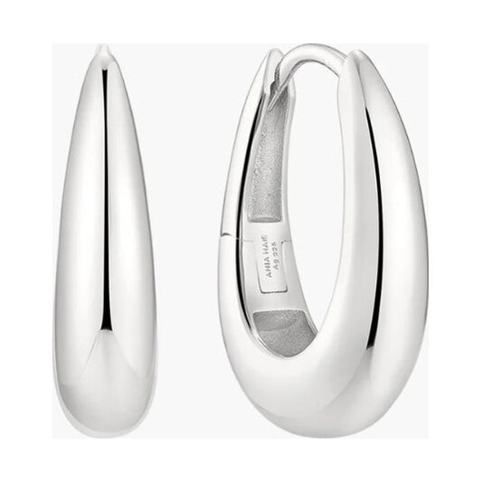 Silver Classic Dome Hoop Earrings