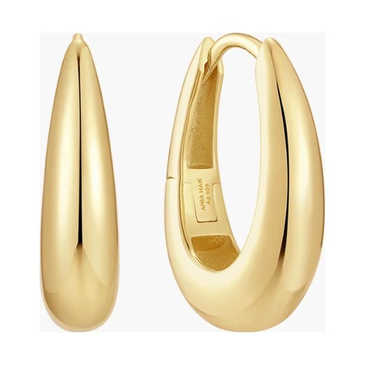 Gold Classic Dome Hoop Earrings