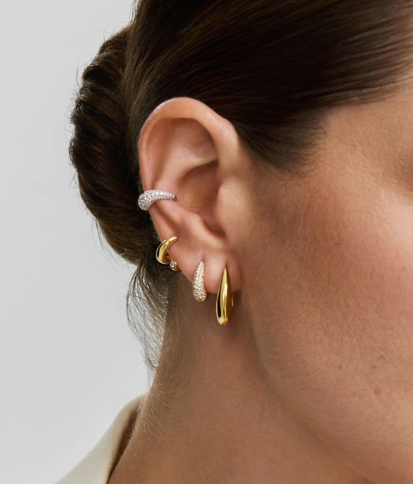 Gold Classic Dome Hoop Earrings