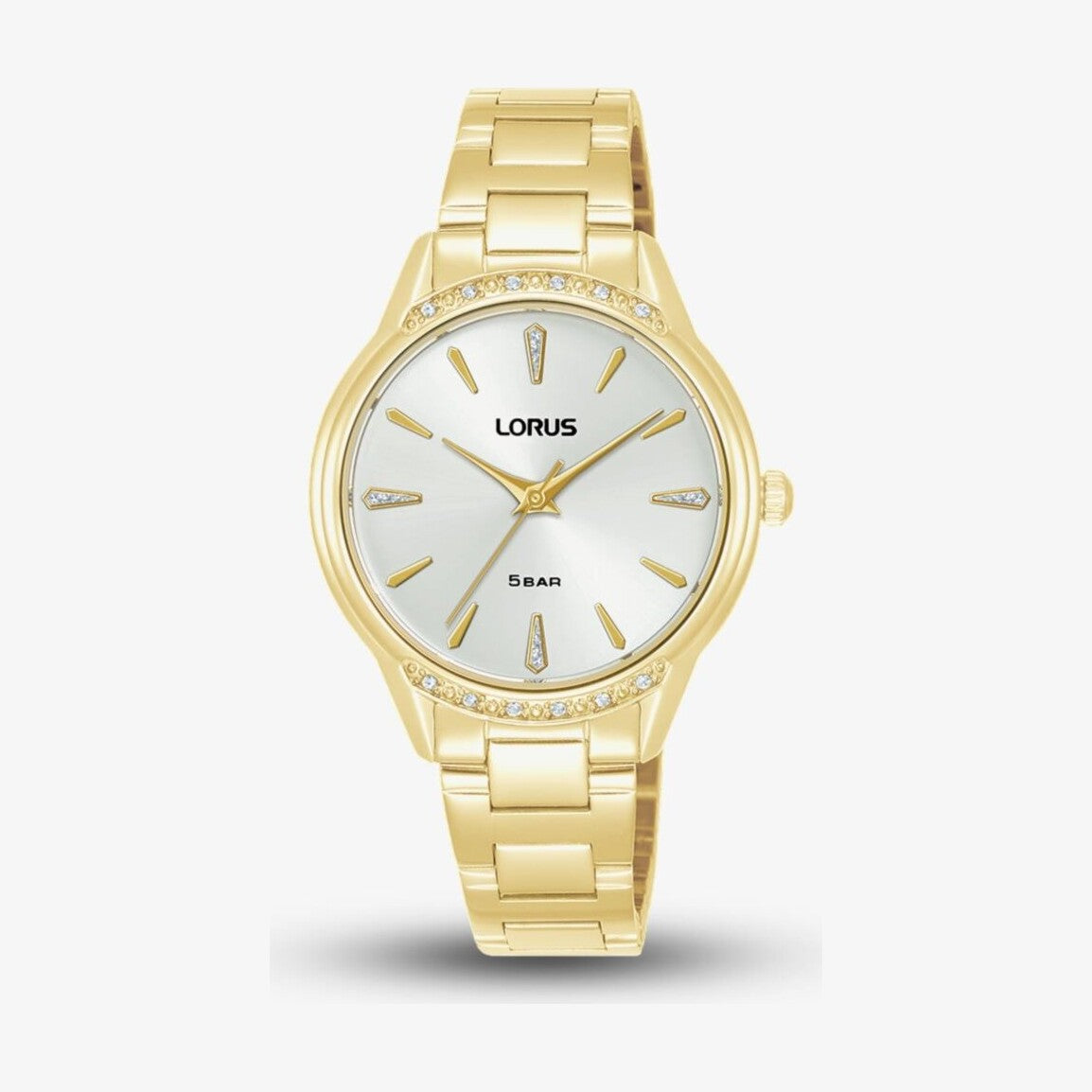 Ladies Silver Dial Gold Tone Bracelet Watch