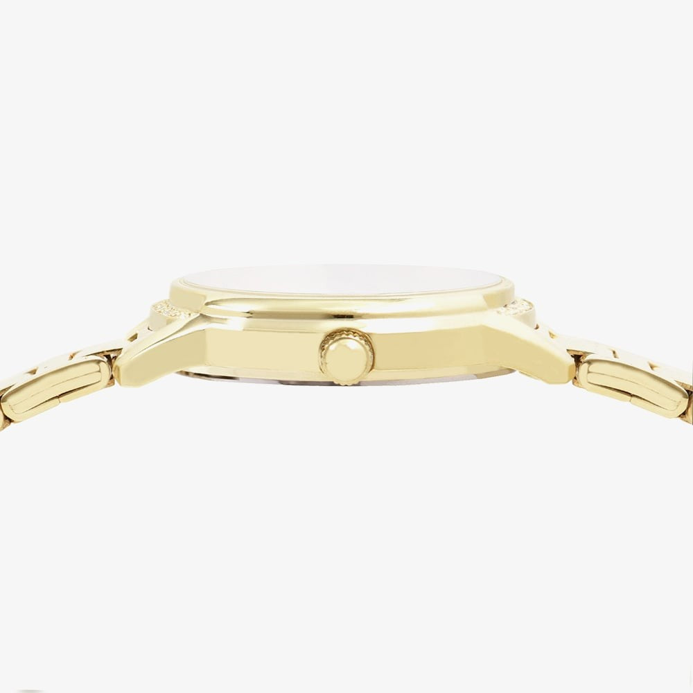 Ladies Silver Dial Gold Tone Bracelet Watch