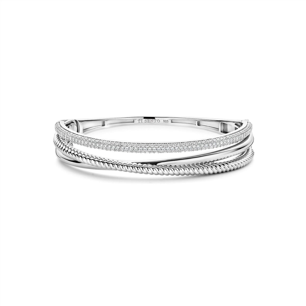 Zirconia Structure Bangle, medium.
