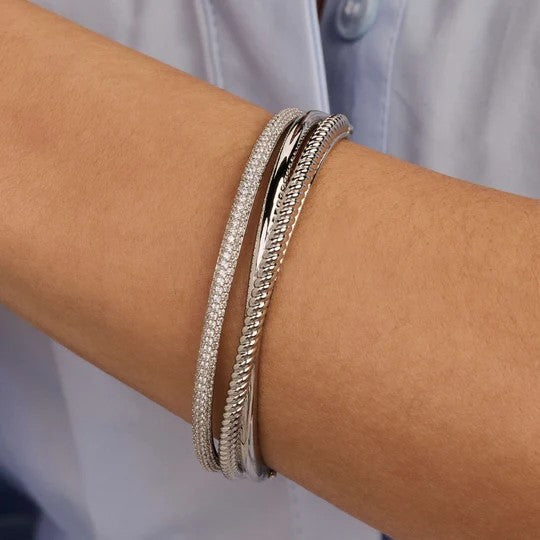 Zirconia Structure Bangle, medium.