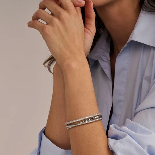 Zirconia Structure Bangle, medium.