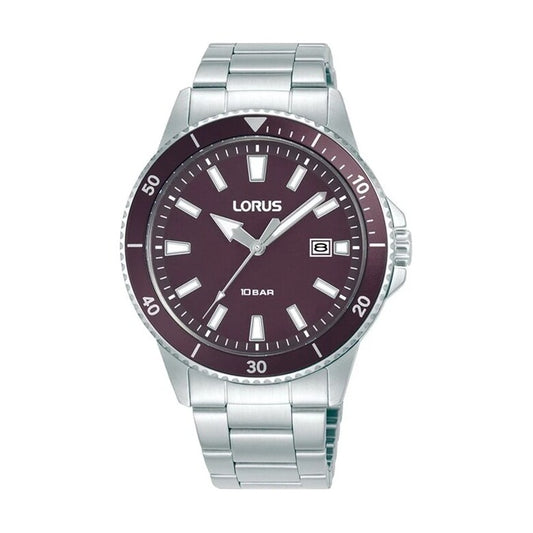 Lorus Burgundy Dial Bracelet Watch