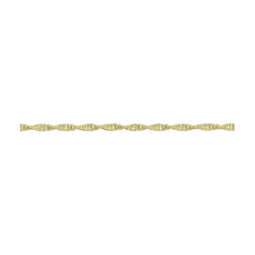 9ct Yellow 14 Prince of Wales Rope 7.5"/19cm