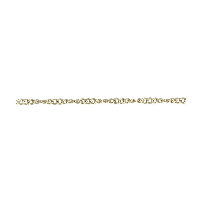 9ct Yellow 18 Round Twisted Curb 7.5"/19cm