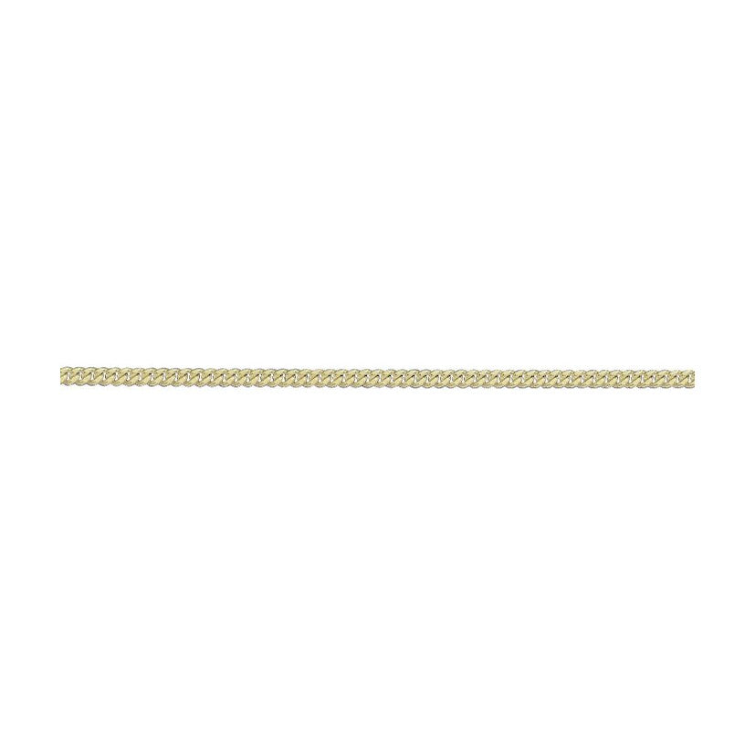 9ct Yellow 18 Filed Curb 7.5"/19cm