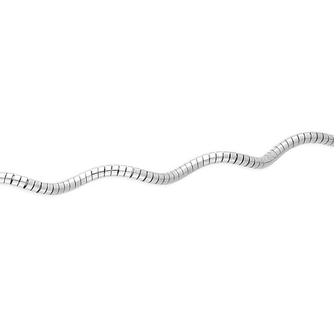 Sterling Silver Omega Wave Necklace