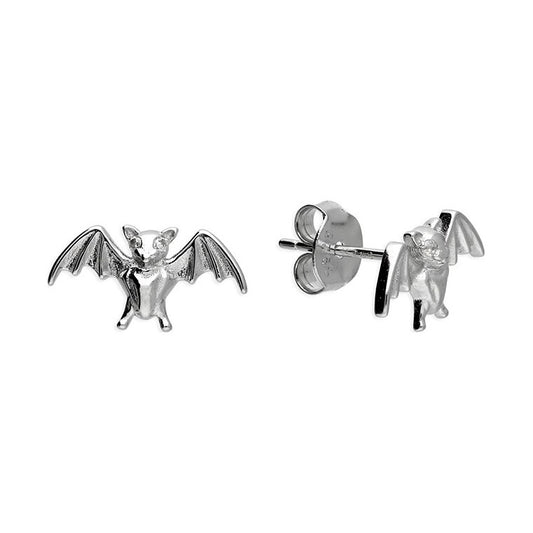 Sterling Silver Bat Stud Earrings