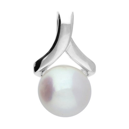 Sterling Silver Modern Pearl Pendant