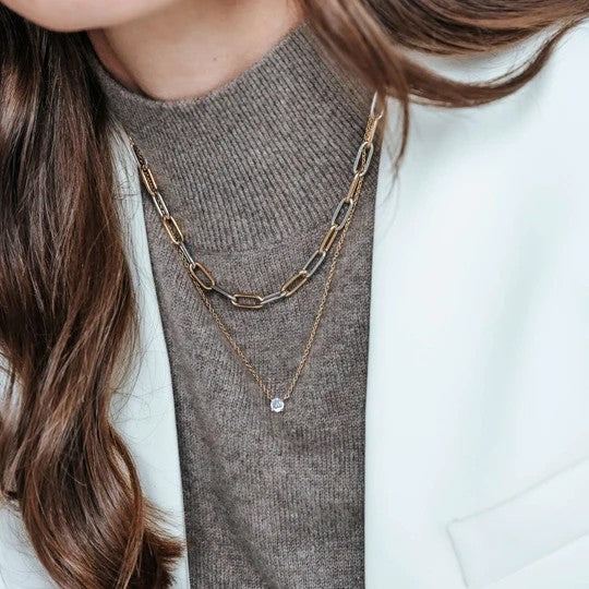 Closed Forever Chain Necklace, 48cm.
