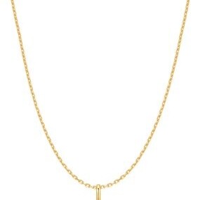 Gold Letter S Initial Necklace