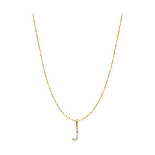 Gold Letter J Initial Necklace