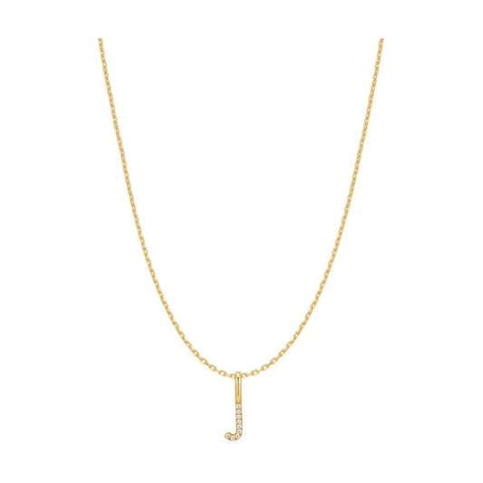 Gold Letter J Initial Necklace